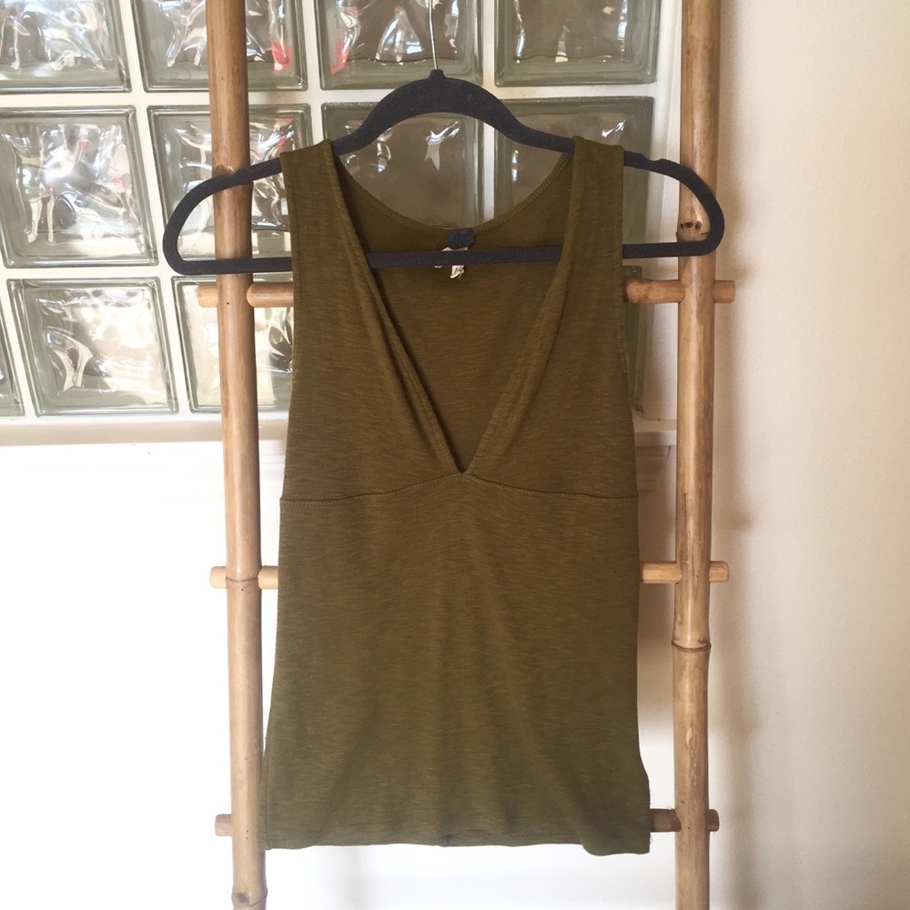Olive Green Free People Top